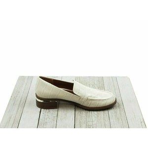 Franco Sarto Bocca Loafer Croc Print Beige Leather